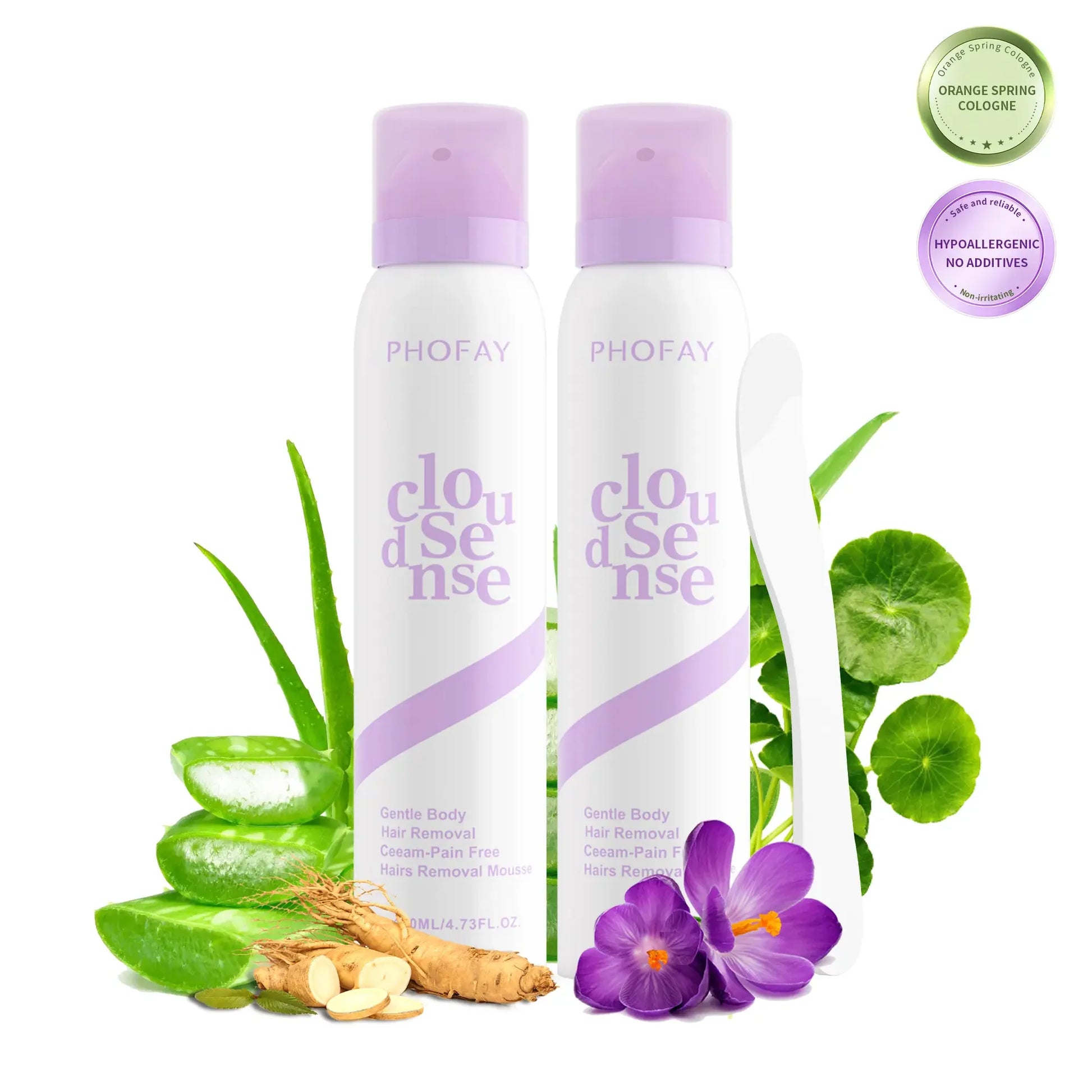 Bikini Pain-Free Hair Removal Cream for Sensitive Skin, Hypoallergenic Formula-Gentle & Fast-Acting Depilatory with Citrus Scent, Aloe & Hyaluronic Acid for Soothing Care, Suitable for Men & Women